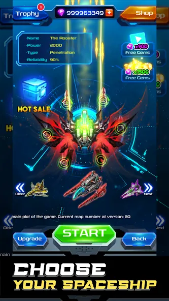 Galaxy Attack: Space Shooter (Гэлэкси Аттак)  [МОД Mega Pack] Screenshot 2