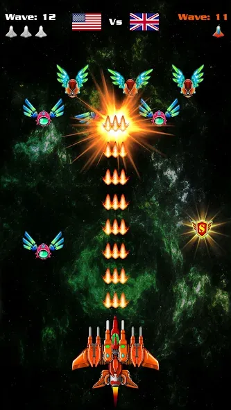 Galaxy Attack: Shooting Game (Гэлэкси Аттак)  [МОД Бесконечные монеты] Screenshot 2