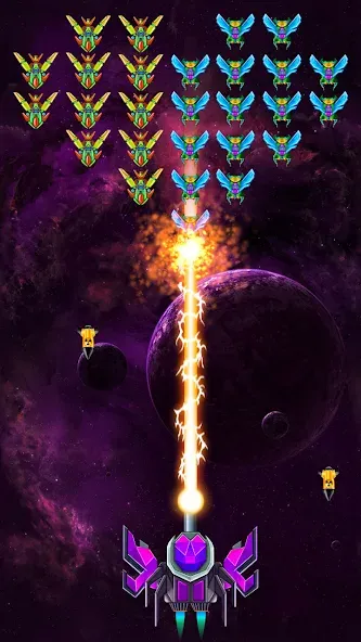 Galaxy Attack: Shooting Game (Гэлэкси Аттак)  [МОД Бесконечные монеты] Screenshot 3