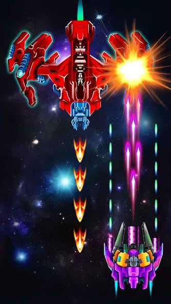 Galaxy Attack: Shooting Game (Гэлэкси Аттак)  [МОД Бесконечные монеты] Screenshot 4