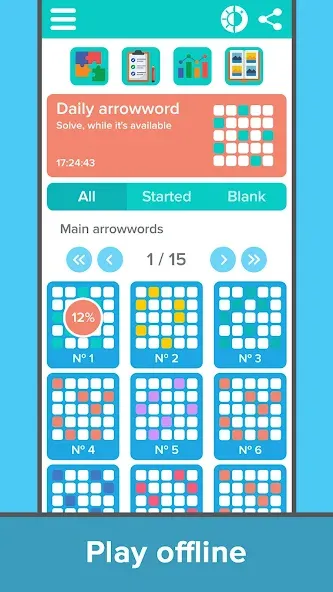 Crossword: Arrowword puzzles  [МОД Много монет] Screenshot 3