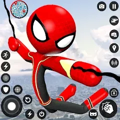 Взлом Spider Stickman Rope Hero Game  [МОД Меню] - последняя версия apk на Андроид