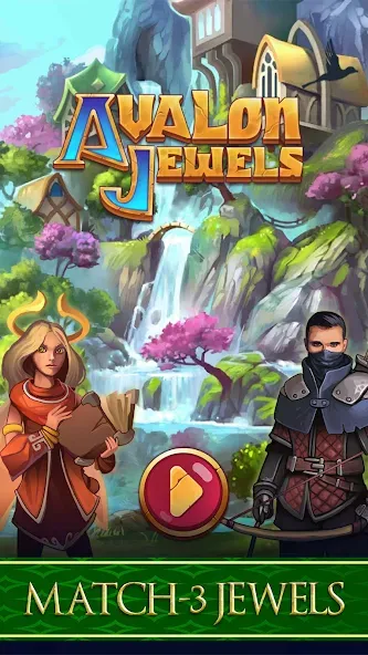 Avalon Jewels Match-3 (Авалон Джуэлс)  [МОД Unlocked] Screenshot 1