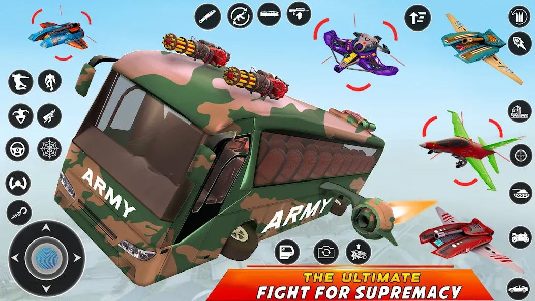 Army Bus Robot Car Game 3d  [МОД Много монет] Screenshot 5