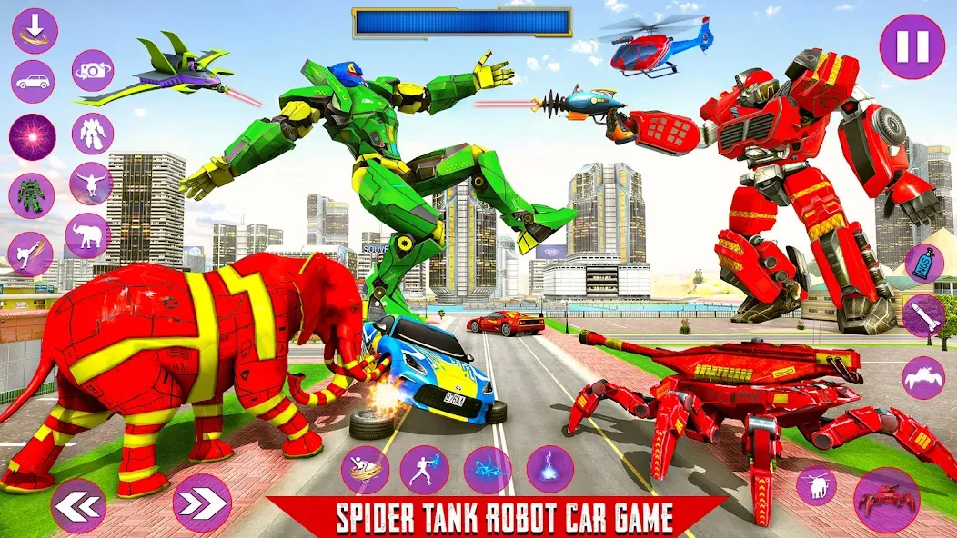 Spider Mech Wars - Robot Game  [МОД Много монет] Screenshot 5