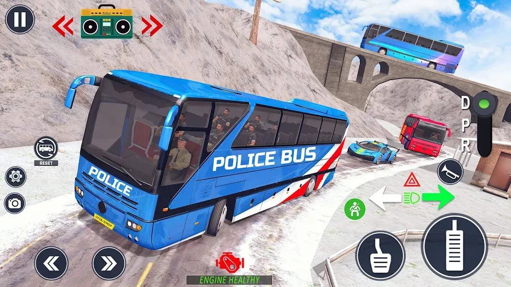 Police Bus Simulator Bus Games  [МОД Все открыто] Screenshot 5