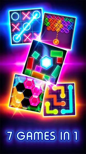 Tic Tac Toe Glow: 2 Players  [МОД Unlimited Money] Screenshot 3