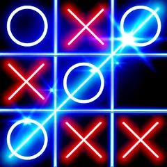 Взломанная Tic Tac Toe Glow: 2 Players  [МОД Unlimited Money] - полная версия apk на Андроид