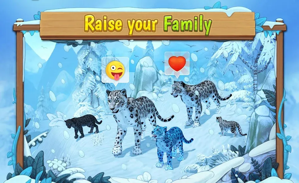 Snow Leopard Family Sim Online  [МОД Бесконечные деньги] Screenshot 1