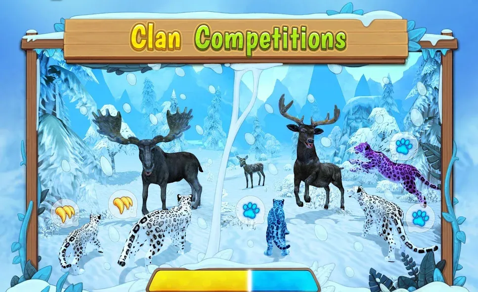 Snow Leopard Family Sim Online  [МОД Бесконечные деньги] Screenshot 5