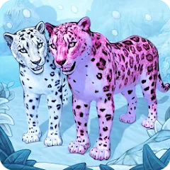 Взломанная Snow Leopard Family Sim Online  [МОД Бесконечные деньги] - стабильная версия apk на Андроид