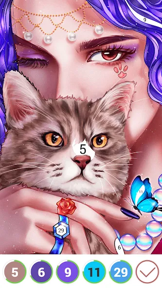 Hola Color--Coloring by Number (ола калор)  [МОД Все открыто] Screenshot 1