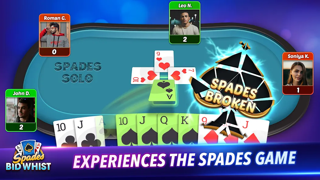 Spades: Bid Whist Classic Game (Бид Вист Классик)  [МОД Menu] Screenshot 3