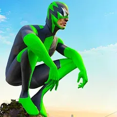 Взлом Rope Frog Ninja Hero Car Vegas (Роуп Фрог Ниндзя Герой Кар Вегас)  [МОД Много монет] - полная версия apk на Андроид