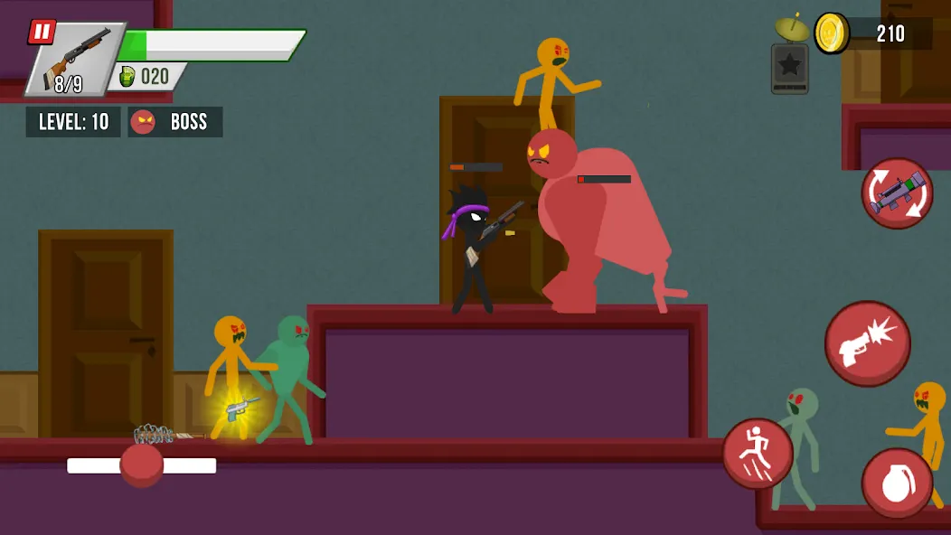 Stick vs Zombies (Стикмен против Зомби)  [МОД Unlimited Money] Screenshot 3