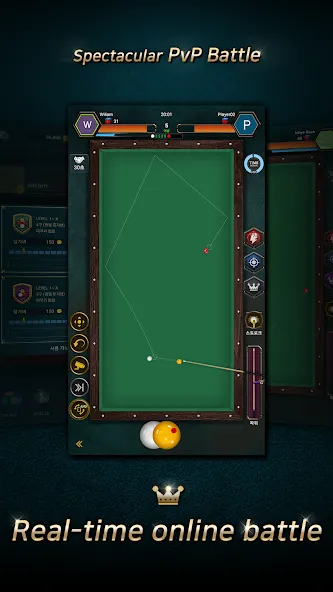 Real Billiards Battle - carom (Риал Бильярдс Батл)  [МОД Много денег] Screenshot 1