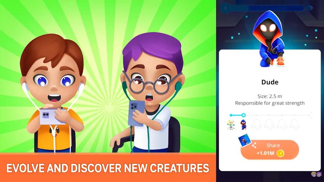 Human Evolution Clicker  [МОД Бесконечные монеты] Screenshot 1