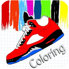 Скачать взломанную Basketball Shoes Coloring Book (Раскраска кроссовок для баскетбола)  [МОД Mega Pack] - последняя версия apk на Андроид