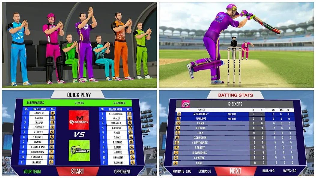 Aussie T20 Cricket Game 2023  [МОД Бесконечные монеты] Screenshot 5