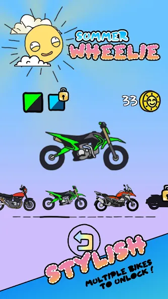 Summer Wheelie (Саммер Уили)  [МОД Бесконечные монеты] Screenshot 2