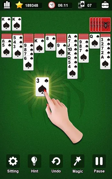 Spider Solitaire  [МОД Unlimited Money] Screenshot 1