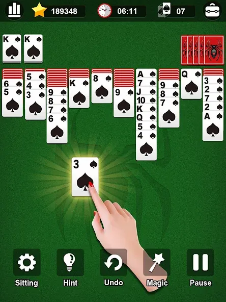 Spider Solitaire  [МОД Unlimited Money] Screenshot 5