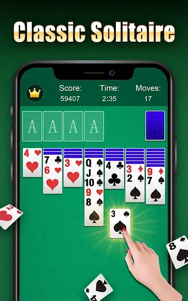 Solitaire  [МОД Бесконечные монеты] Screenshot 1