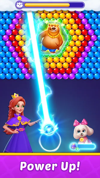 Bubble Shooter Kingdom  [МОД Бесконечные монеты] Screenshot 3