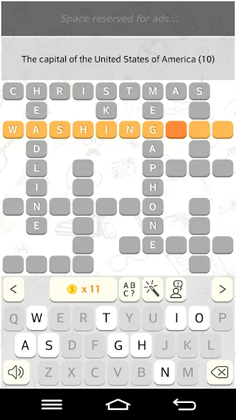 CrossWords 10 (Кроссворды 10)  [МОД Бесконечные монеты] Screenshot 3