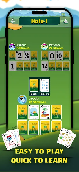 Play Nine: Golf Card Game (Плей Найн)  [МОД Бесконечные деньги] Screenshot 2