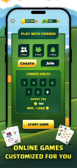 Play Nine: Golf Card Game (Плей Найн)  [МОД Бесконечные деньги] Screenshot 5