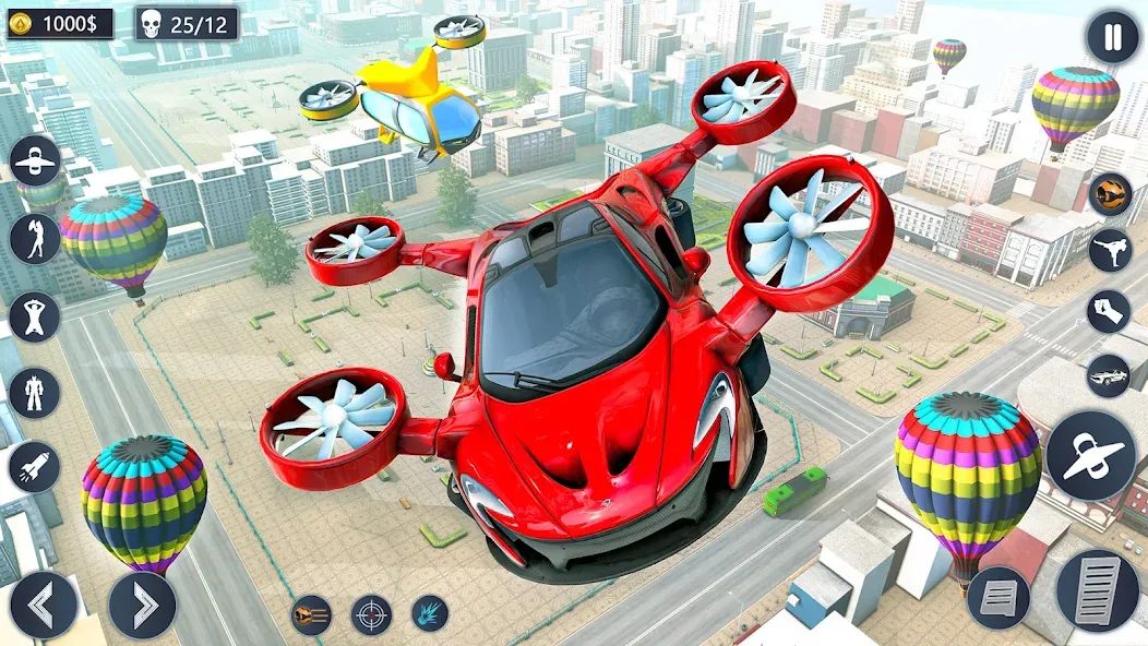 Flying Car Robot Game Car Game  [МОД Mega Pack] Screenshot 1