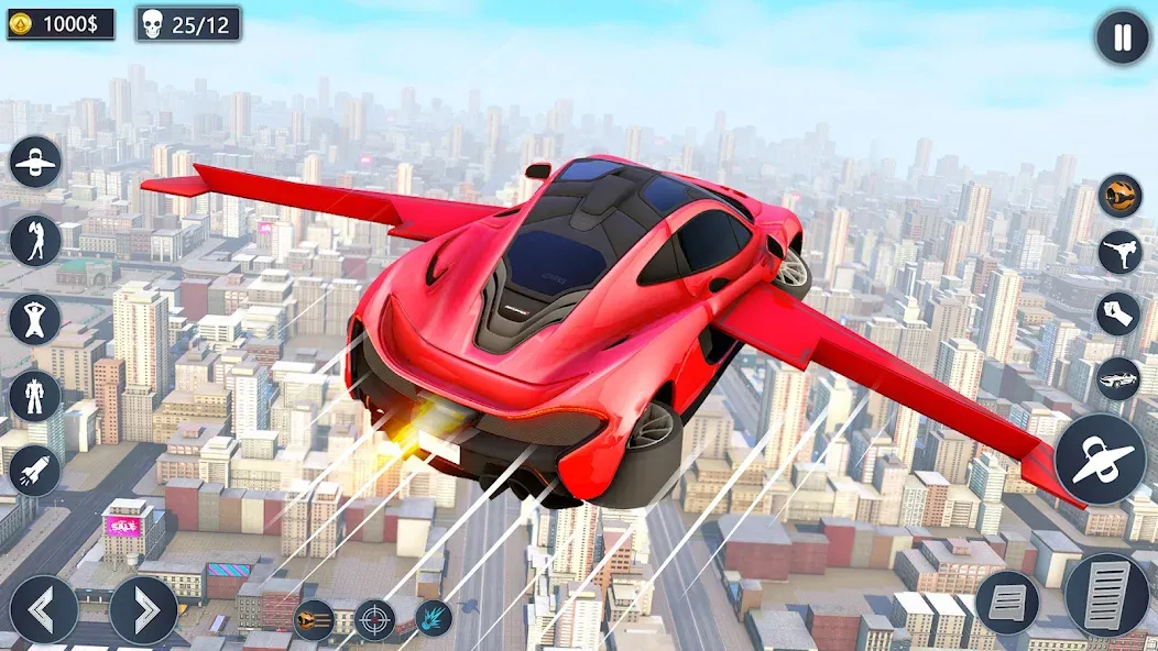 Flying Car Robot Game Car Game  [МОД Mega Pack] Screenshot 2