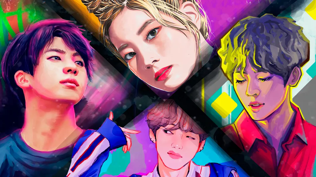 Kpop Paint by Numbers BT21  [МОД Все открыто] Screenshot 2
