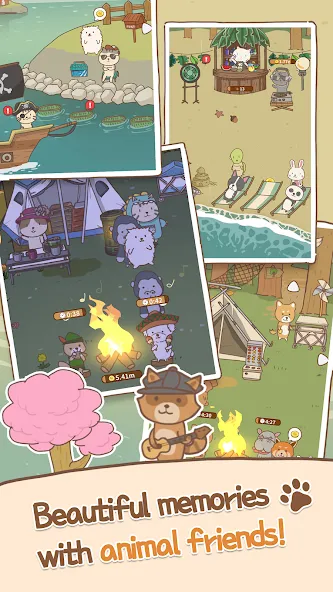 Animal Camping: Idle Camp (Анимал Кемпинг)  [МОД Все открыто] Screenshot 4