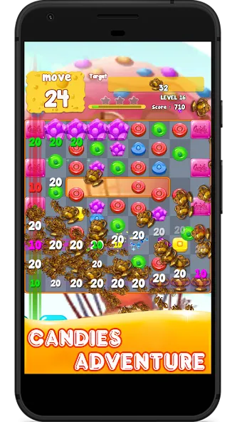 Candy 2024-Candy Match 3 Game (Кэнди 2023)  [МОД Unlimited Money] Screenshot 1