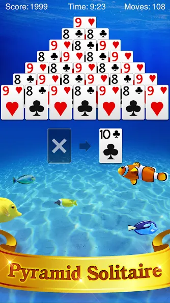 Pyramid Solitaire  [МОД Бесконечные монеты] Screenshot 1