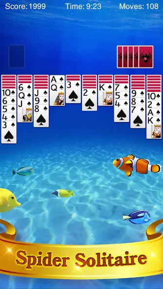 Spider Solitaire  [МОД Mega Pack] Screenshot 1