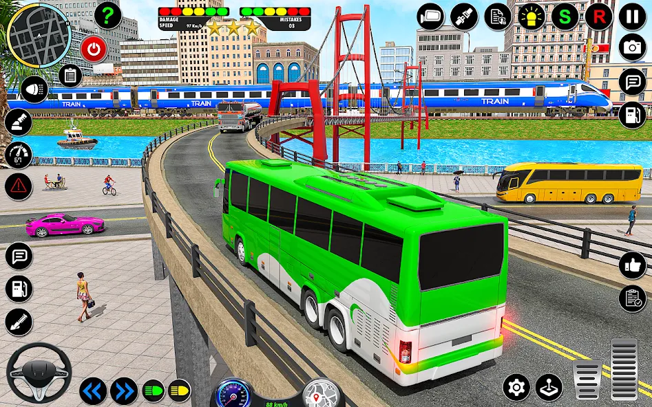 City Bus Simulator 3D Bus Game (Симулятор городского автобуса 3D  игра   )  [МОД Unlimited Money] Screenshot 4