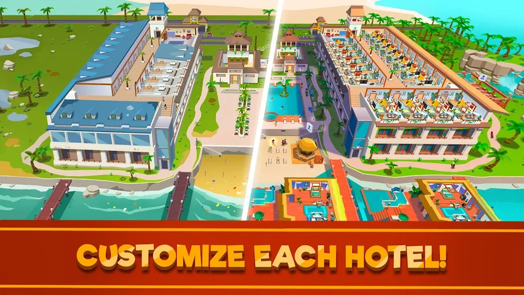 Hotel Empire Tycoon－Idle Game  [МОД Бесконечные монеты] Screenshot 2