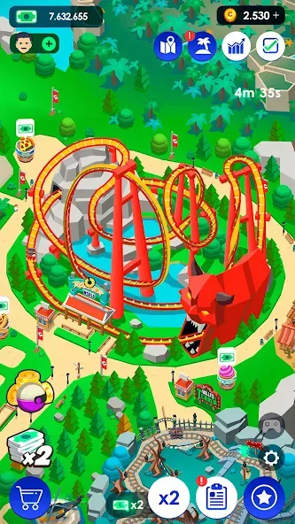 Idle Theme Park Tycoon (Айдел Тем Парк Тайкун)  [МОД Все открыто] Screenshot 5