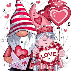 Скачать взлом Love, Heart Coloring Book  [МОД Mega Pack] - полная версия apk на Андроид