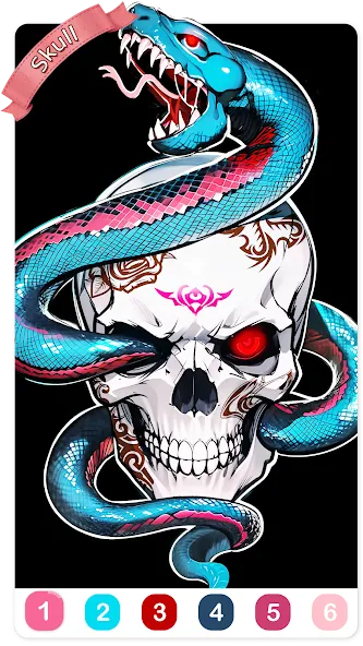 Tattoo Coloring games  [МОД Много монет] Screenshot 3