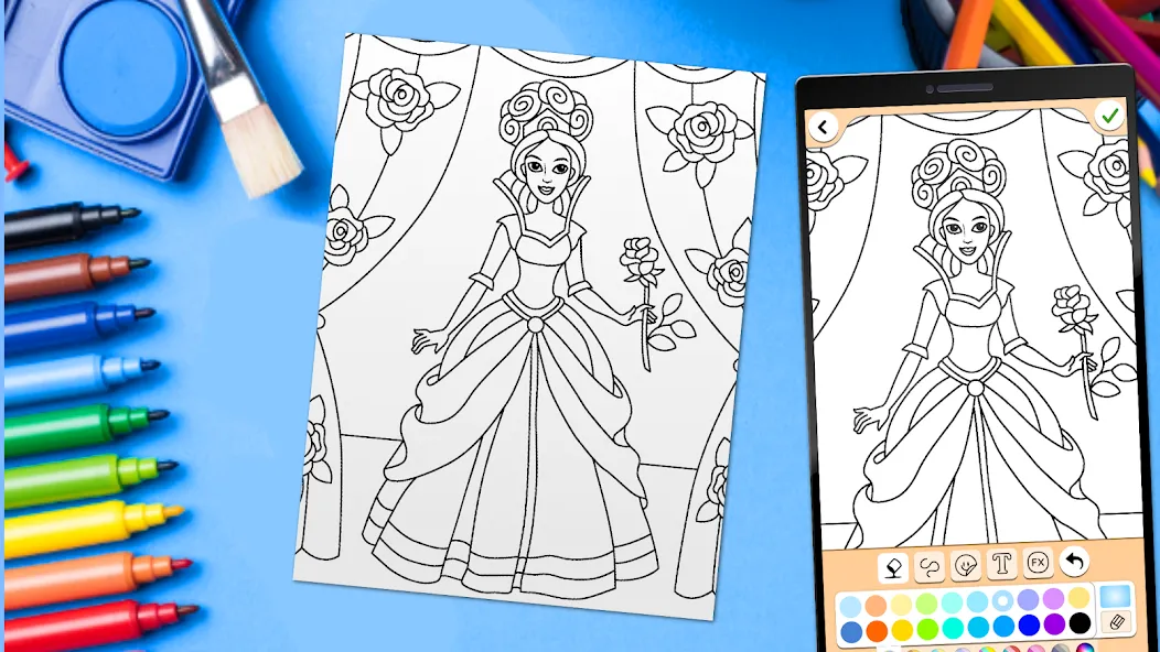 Coloring for girls and women  [МОД Unlimited Money] Screenshot 5