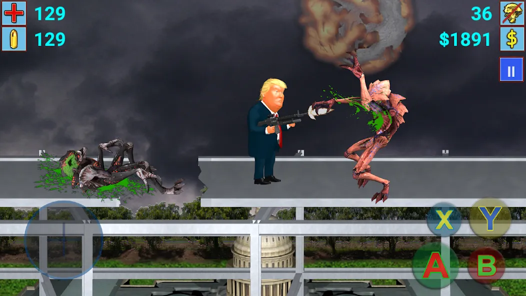 Aliens vs President (Элиены против Президента)  [МОД Бесконечные монеты] Screenshot 5