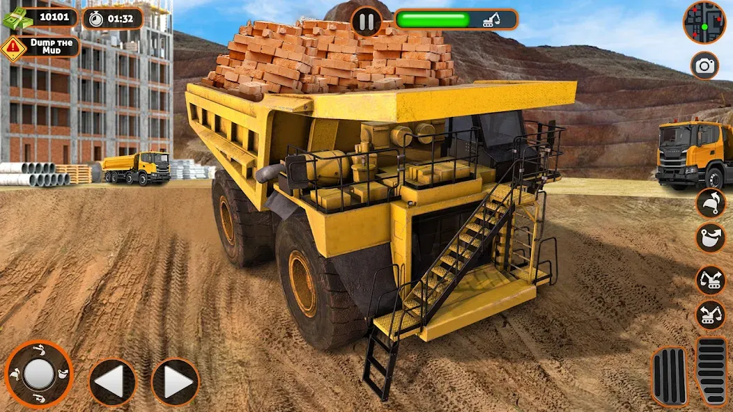 Construction Dump Truck Game (Конструкционный симулятор самосвала)  [МОД Бесконечные деньги] Screenshot 2