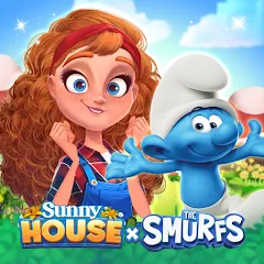 Скачать взломанную Merge Manor x The Smurf Collab (Мердж Манор)  [МОД Бесконечные деньги] - полная версия apk на Андроид