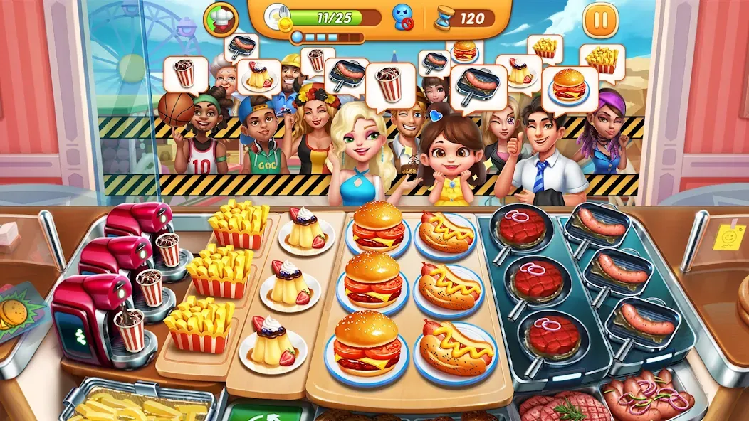 Cooking City - Cooking Games (Кукинг Сити)  [МОД Бесконечные монеты] Screenshot 1