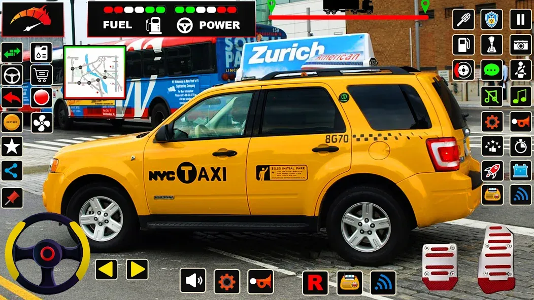 US Taxi Game 2023-Taxi Driver  [МОД Бесконечные монеты] Screenshot 5