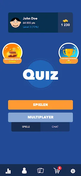 Super Quiz - Wissens Deutsch (упер квиз)  [МОД Бесконечные монеты] Screenshot 1